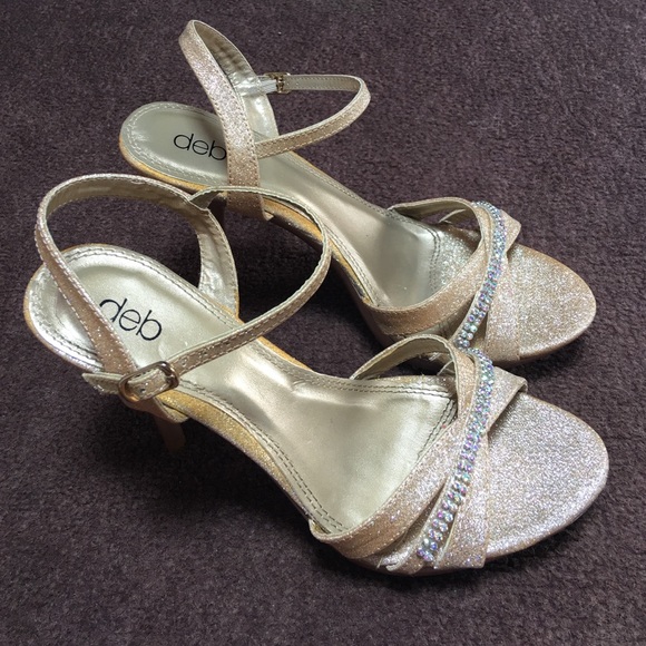 Glitter Gold prom shoes ✨