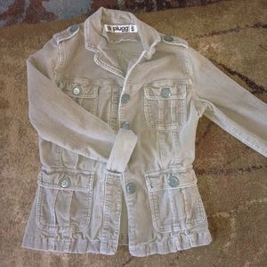 Corduroy sage green button up jacket