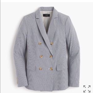 Double- breasted gingham blazer