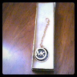 Michael Kors Black & Gold MK Logo Clipon