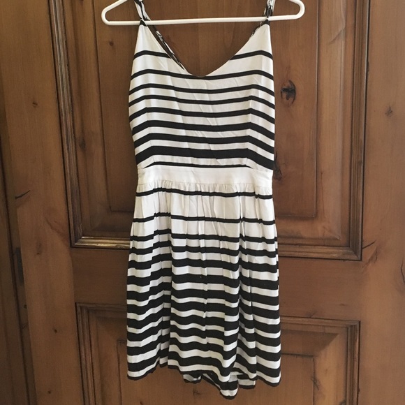 Black and white mini dress