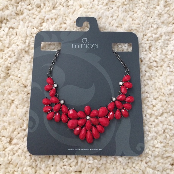 Red floral necklace