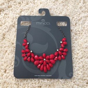 Red floral necklace