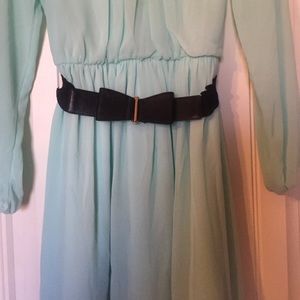 Adorable Blue Dress w/ Black Bow