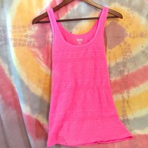 Cotton knit pink tank