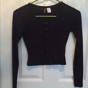 Black button long sleeve shirt