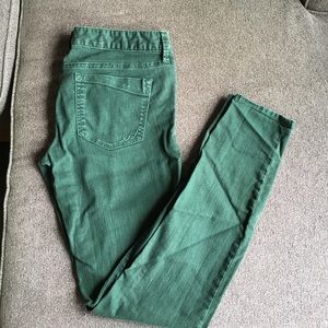 Express Dark Green Skinny Jeans