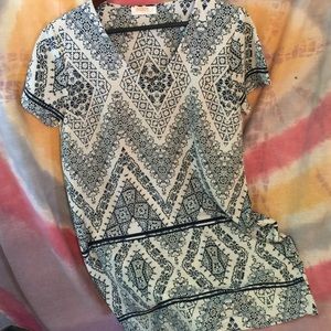 Navy and white tunic