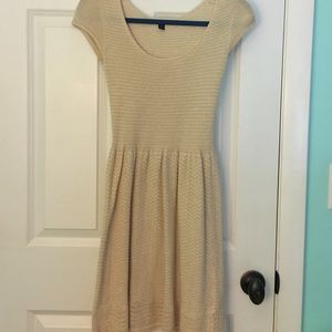 American Eagle Cream Fit and Flare Dress