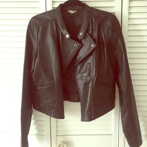 100% real leather moto jacket