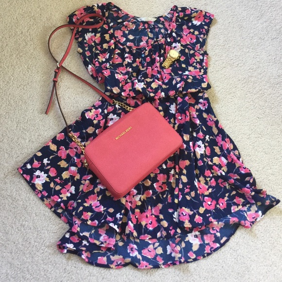 Blue floral dress