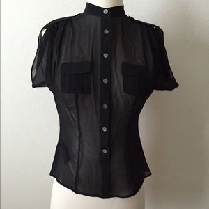 Karen Millen black Blouse sz. 2