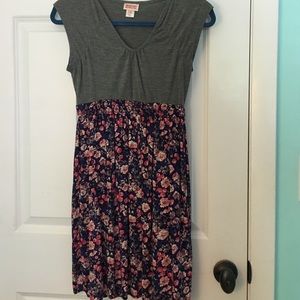 Grey and Floral Dress