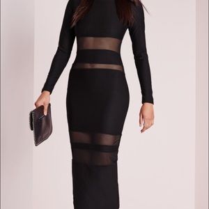 Missguided: Long Sleeve Mesh Insert