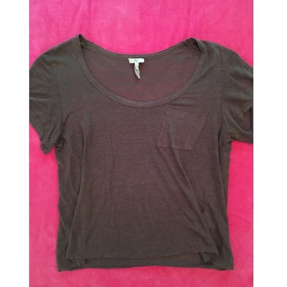 Joie Brown Pocket T Shirt