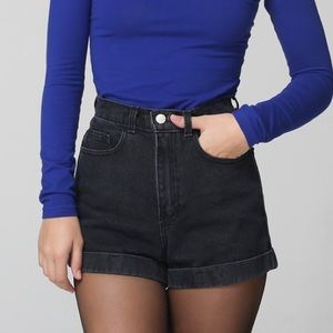 Black American apparel jean shorts