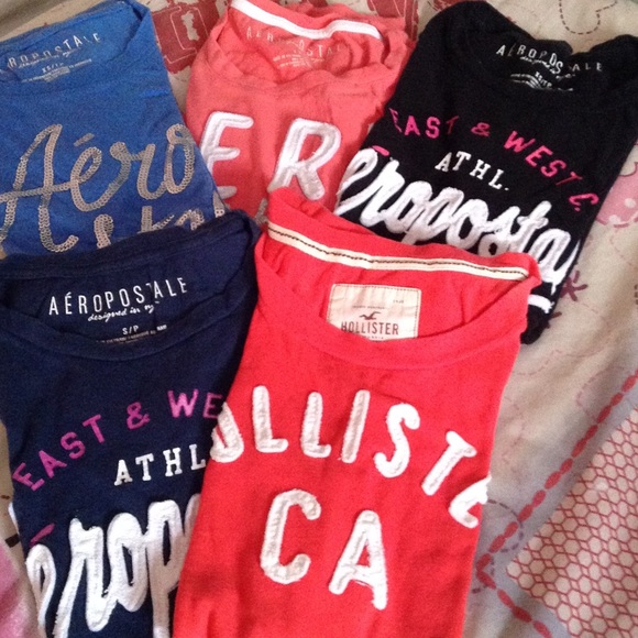 Aeropostale shirt bundle plus 1 Hollister shirt