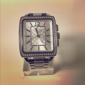 Coach Stainless Steel Tank Watch