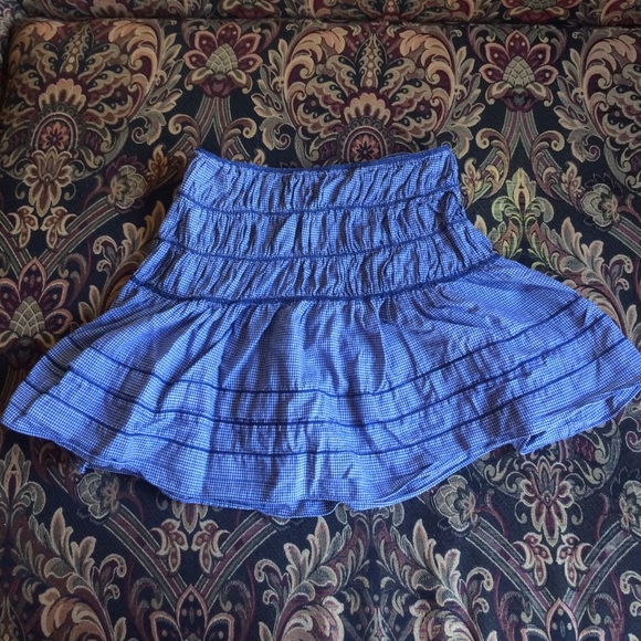 Max Studio Gingham Print Summer Mini Skirt
