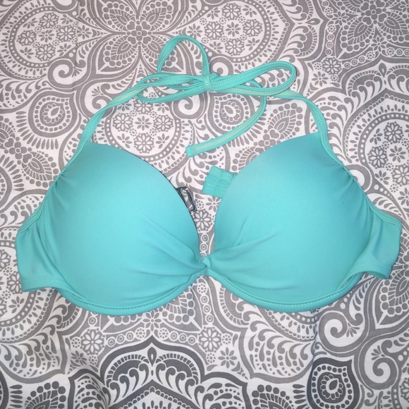blue bikini top