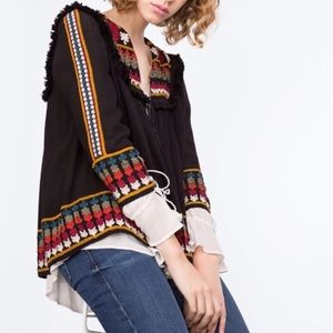 Multicolor embroidered jacket