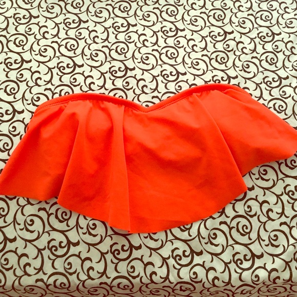 Orange bandeau bikini