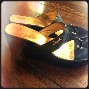 Black Coach wedges.  Great condition size 8.5