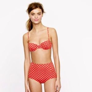 J. Crew polka dot high waisted bikini