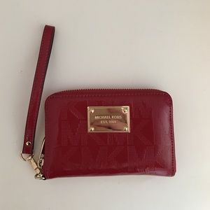 MICHAEL Michael Kors MK Jet Set Wristlet in Red