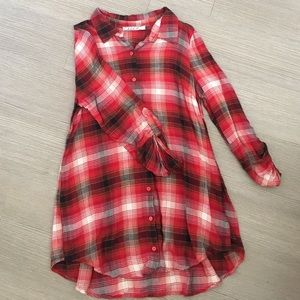 Plaid shirt dress, size L but fits like a M.