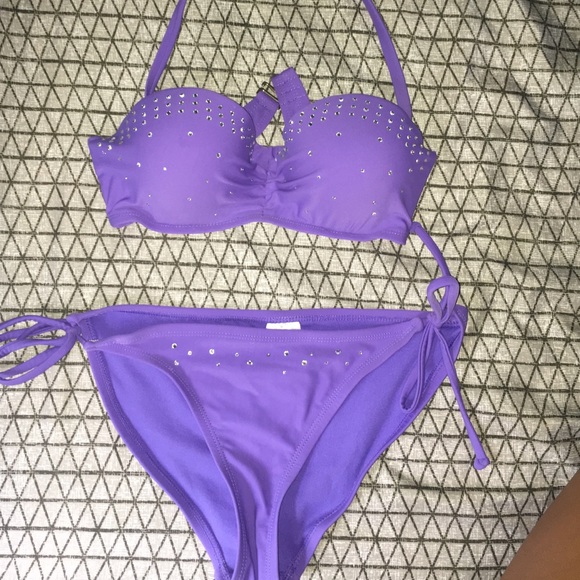 Purple sequenced Push-Up Bikini NEED GONE🎉