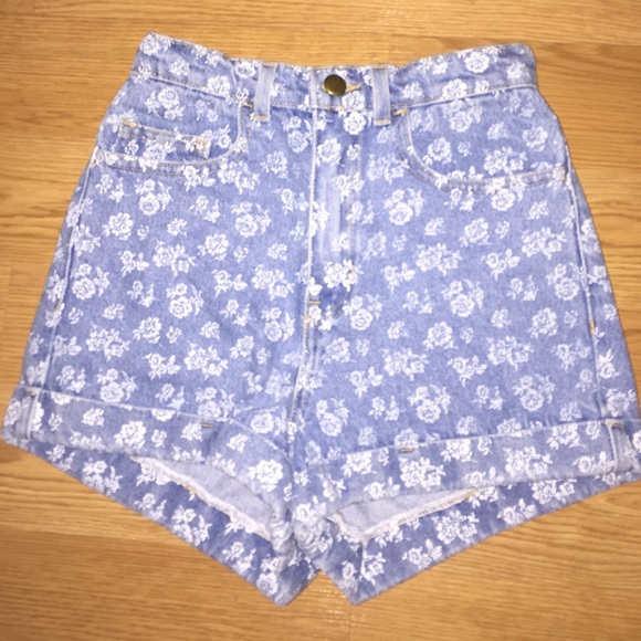 American Apparel high waisted Jean shorts