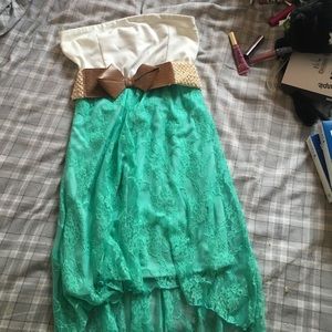 Teal sleeveless dress