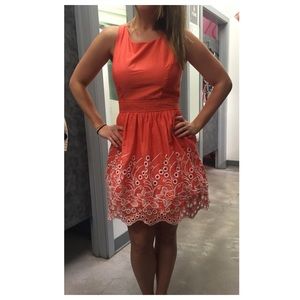 Coral Backless Derby Dress