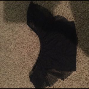 navy lace crop off the shoulder top