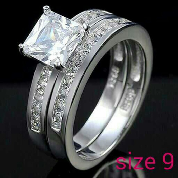 Beautiful  .925 sterling silver ring set