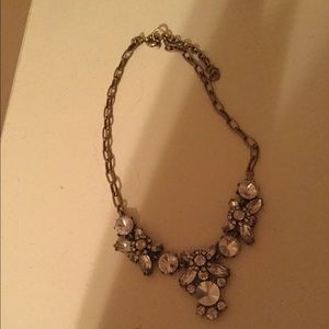 crystal floral statement necklace