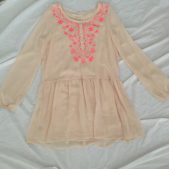 Hot Pink Embroidered Altar'd State Dress