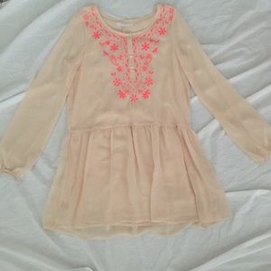 Hot Pink Embroidered Altar'd State Dress