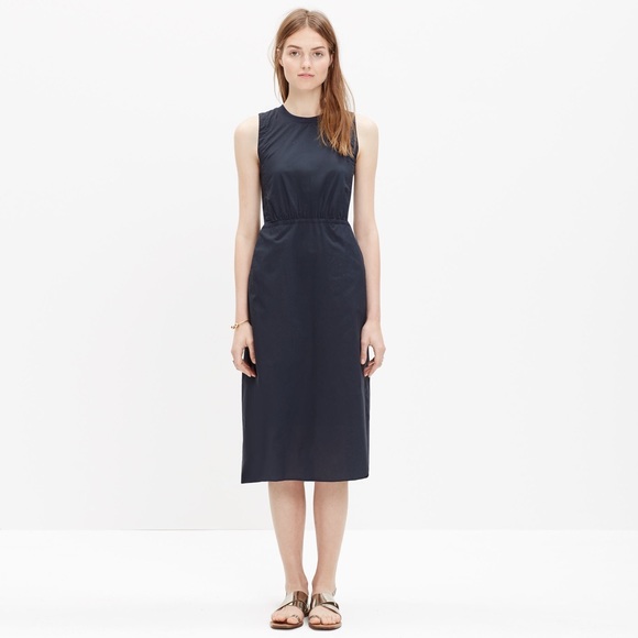 🎉SALE: Madewell Cotton Midi Dress in Onyx