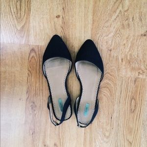 Black Slingback Sandal Flats