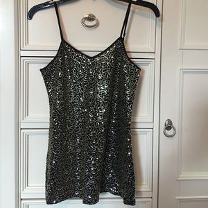 Express V-Neck Sequin Cami