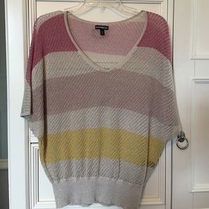 Express V-Neck Crocheted Blouse