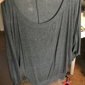 Flowy Bobeau dolman sleeves.