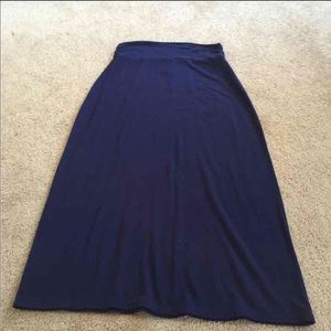Dark navy Blue Maxi  Skirt