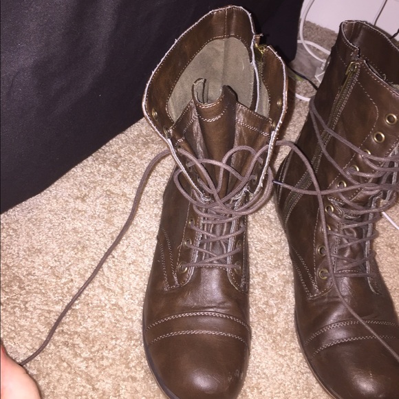Steve Madden Brown Combat Boots