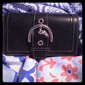 Authentic Black Leather Coach Wallet