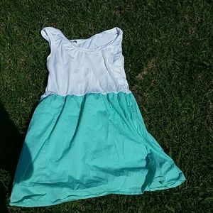 charlotte russe teal and white dress