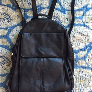 Genuine leather back pack