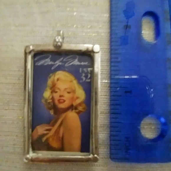 Marilyn Monroe Stamp Silver 925 pendant